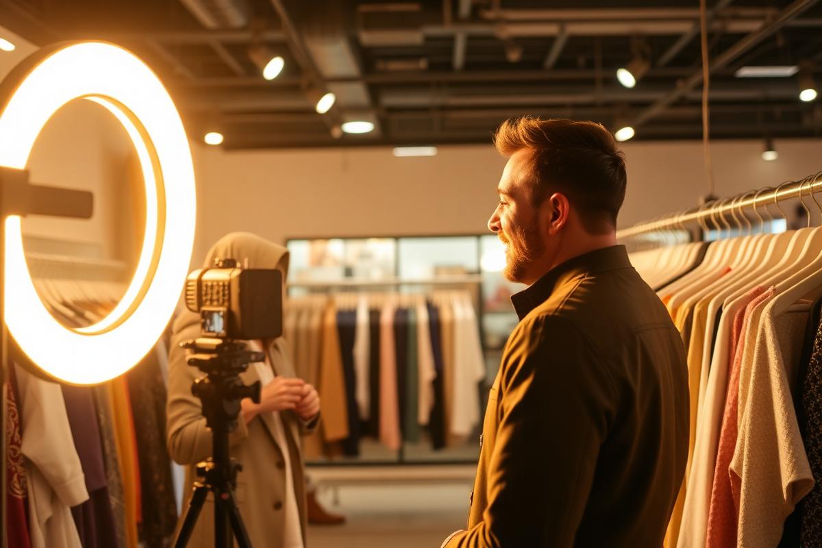 Live shopping studio bakom kulisserna